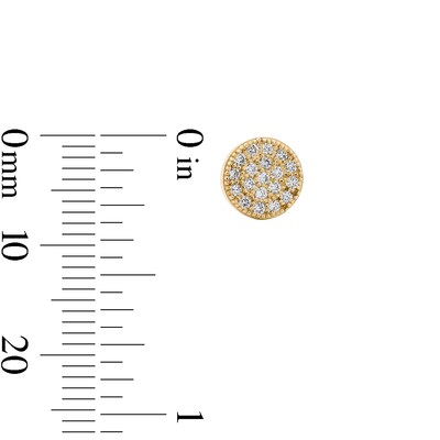 10K Solid Gold 1/5 CT. T.W. Lab-Grown Diamond Circle Studs