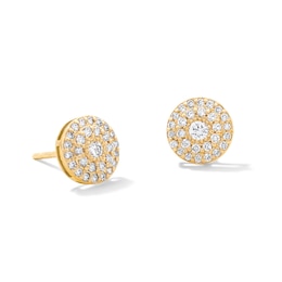 10K Solid Gold 1/3 CT. T.W. Lab-Grown Diamond Circle Studs