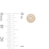 Thumbnail Image 2 of 10K Solid Gold 1/5 CT. T.W. Lab-Grown Diamond Double Frame Studs