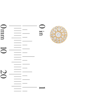 10K Solid Gold 1/ CT. T.W. Lab-Grown Diamond Circle Studs