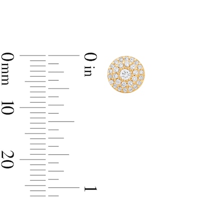 10K Solid Gold 1/ CT. T.W. Lab-Grown Diamond Circle Studs