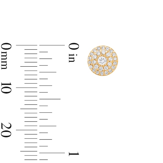 10K Solid Gold 1/ CT. T.W. Lab-Grown Diamond Circle Studs