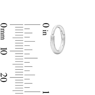 Semi-Solid Stainless Steel Clicker Hoop, CZ Marquise and Round Duo Cartilage Earring Set - 18G