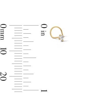 Yellow Ion-Plated CZ Square, Round and Star Screw Nose Stud Set – 22G 5/8"