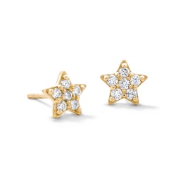 10K Solid Gold 1/5 CT. T.W. Lab-Grown Diamond Star Studs