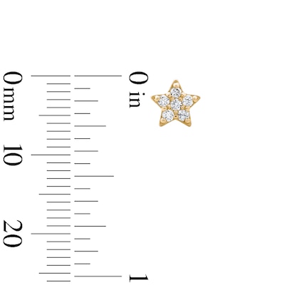 10K Solid Gold 1/5 CT. T.W. Lab-Grown Diamond Star Studs