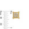 Thumbnail Image 2 of 10K Solid Gold 1/10 CT. T.W. Lab-Grown Diamond Square Studs