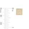 Thumbnail Image 2 of 10K Solid Gold 1/2 CT. T.W. Lab-Grown Diamond Square Stud Earrings