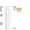 Thumbnail Image 2 of 10K Solid Gold 1/15 CT. T.W. Lab-Grown Diamond Heart Studs