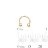 Thumbnail Image 2 of Yellow Ion-Plated Horseshoe Set - 18G 5/16"
