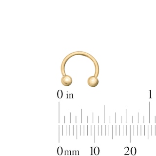 Yellow Ion-Plated Horseshoe Set - 18G 5/16"