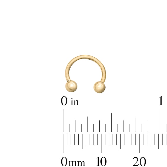 Yellow Ion-Plated Horseshoe Set - 18G 5/16"