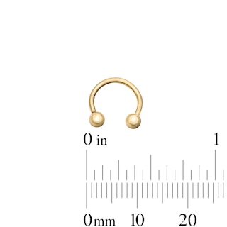 Yellow Ion-Plated Horseshoe Set - 18G 5/16"