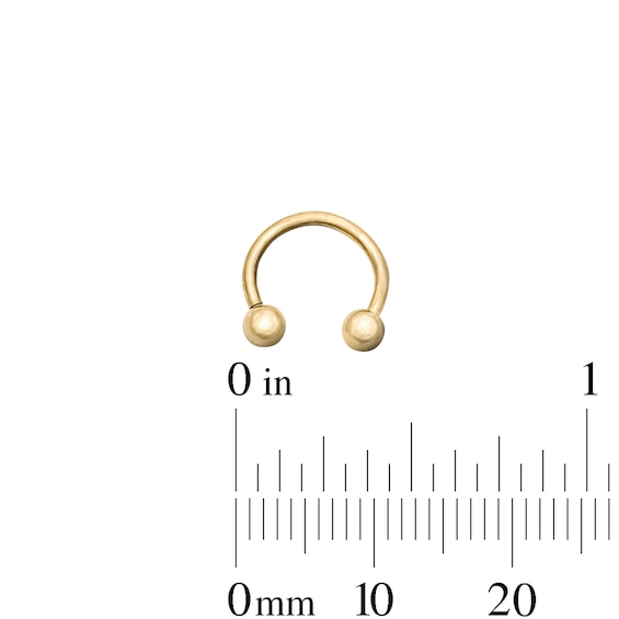 Yellow Ion-Plated Horseshoe Set - 18G 5/16"