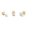 Thumbnail Image 1 of Yellow Ion-Plated CZ Stud Set - 16G 5/16"