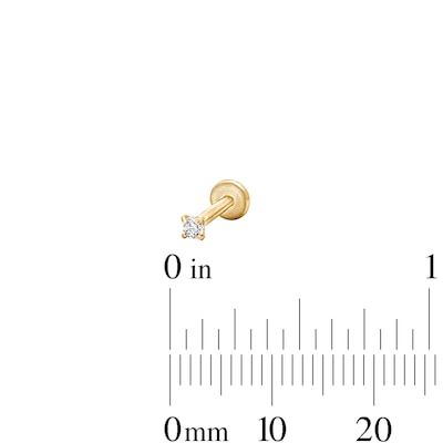 Yellow Ion-Plated CZ Stud Set - 16G 5/16"