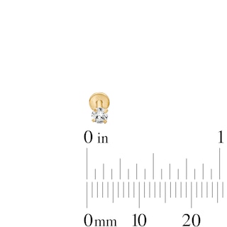 Yellow Ion-Plated CZ Stud Set - 16G 5/16"