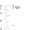 Thumbnail Image 2 of 10K Solid Gold 1/10 CT. T.W. Lab-Grown Diamond and Lab-Created Sapphire Evil Eye Studs