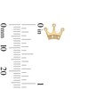 Thumbnail Image 2 of 10K Solid Gold 1/15 CT. T.W. Lab-Grown Diamond Crown Studs
