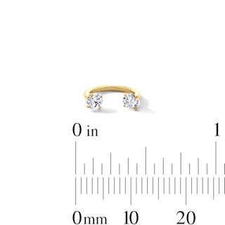 Yellow Ion-Plated CZ Curved Barbell and Horseshoe Set – 16G 5/16"