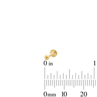 Yellow Ion-Plated CZ Cartilage Stud Set - 16G 5/16"