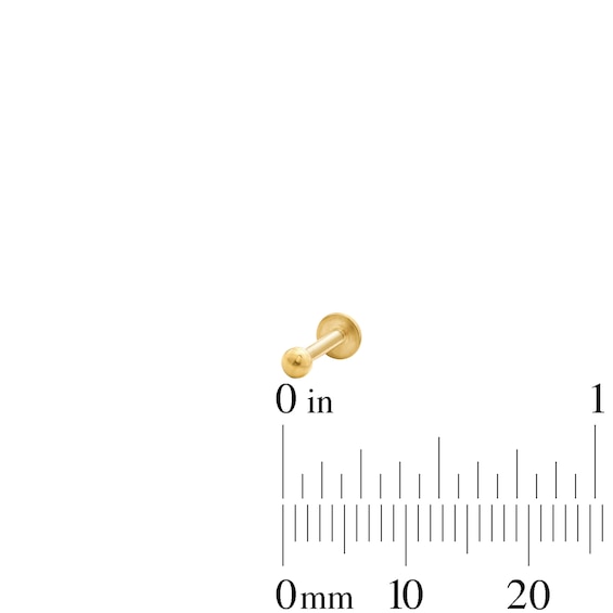 Yellow Ion-Plated CZ Cartilage Stud Set - 16G 5/16"