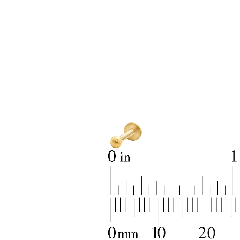 Main Image 2 of Yellow Ion-Plated CZ Cartilage Stud Set - 16G 5/16"