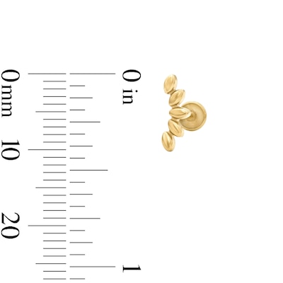 Yellow Ion-Plated CZ Cartilage Stud Set - 16G 5/16"