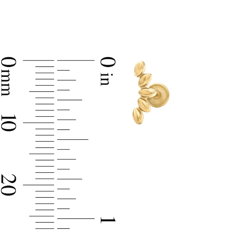 Main Image 4 of Yellow Ion-Plated CZ Cartilage Stud Set - 16G 5/16"