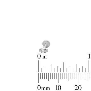 Stainless Steel CZ Cartilage Stud Set - 16G 5/16"