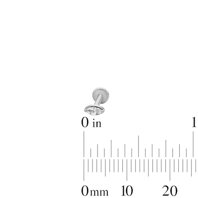 Stainless Steel CZ Cartilage Stud Set - 16G 5/16"