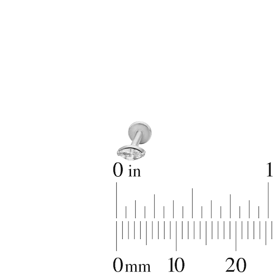 Stainless Steel CZ Cartilage Stud Set - 16G 5/16"