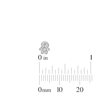 Stainless Steel CZ Cartilage Stud Set - 16G 5/16"