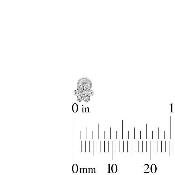 Stainless Steel CZ Cartilage Stud Set - 16G 5/16"