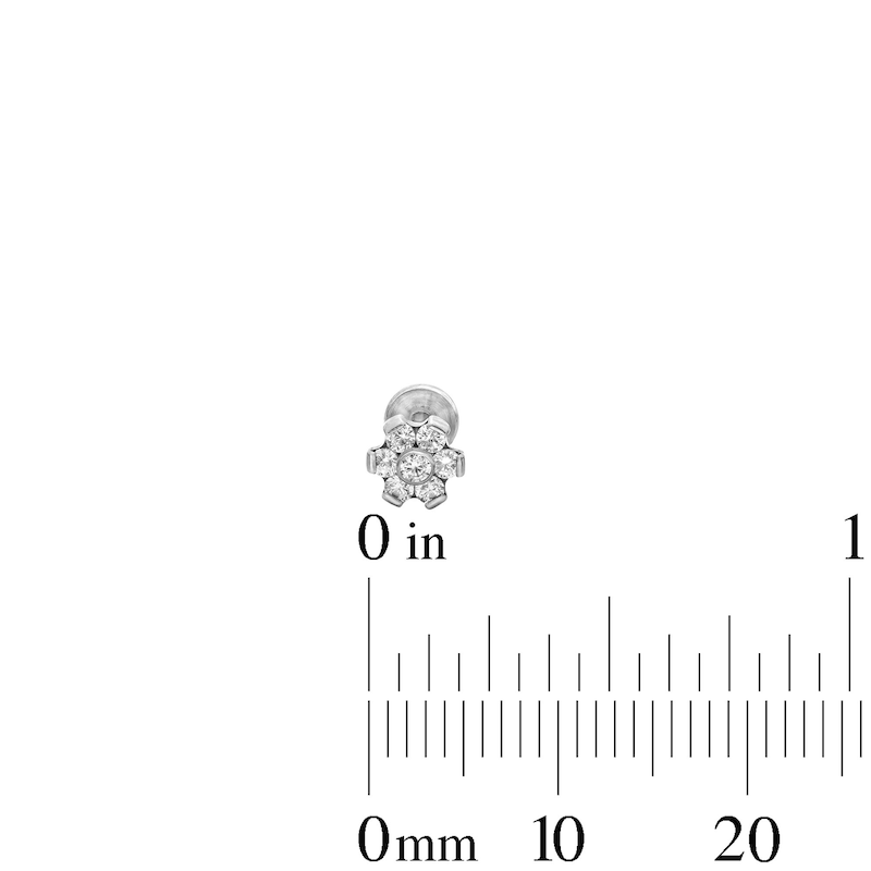 Main Image 3 of Stainless Steel CZ Cartilage Stud Set - 16G 5/16"