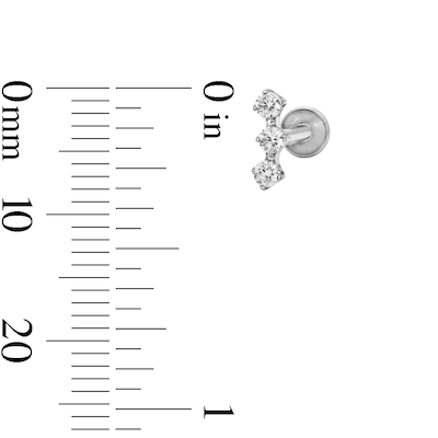 Stainless Steel CZ Cartilage Stud Set - 16G 5/16"