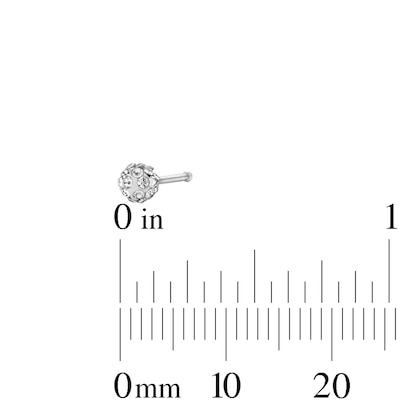 Semi-Solid Stainless Steel CZ and Crystal Nose Stud Set - 20G 1/4"