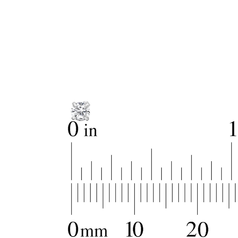 Main Image 3 of Semi-Solid Stainless Steel CZ and Crystal Nose Stud Set - 20G 1/4"