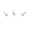 Thumbnail Image 1 of Yellow Ion-Plated Crystal Nose Bone Stud Trio – 22G 1/4"