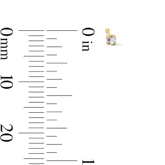 Yellow Ion-Plated Crystal Nose Bone Stud Trio – 22G 1/4"