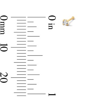 Yellow Ion-Plated Crystal Nose Bone Stud Trio – 22G 1/4"