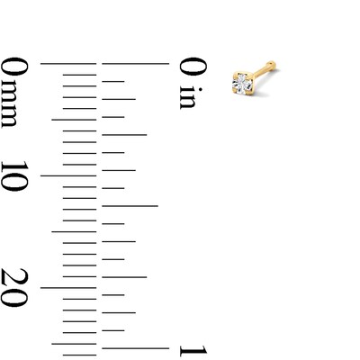 Yellow Ion-Plated Crystal Nose Bone Stud Trio – 22G 1/4"