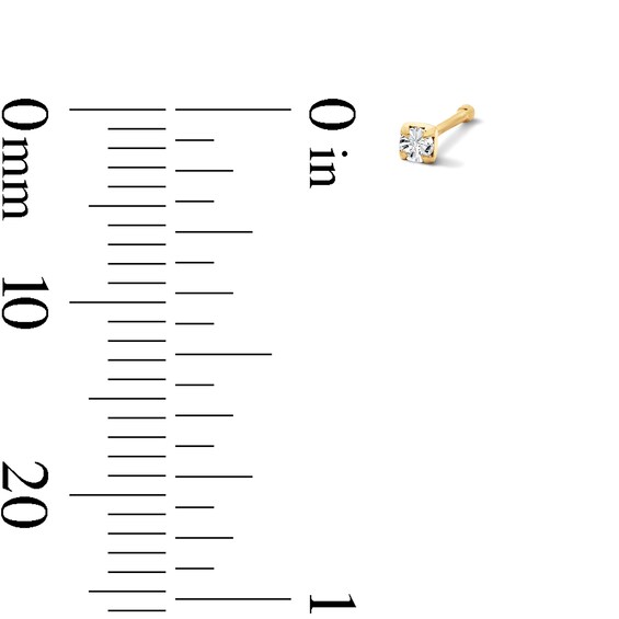 Yellow Ion-Plated Crystal Nose Bone Stud Trio – 22G 1/4"