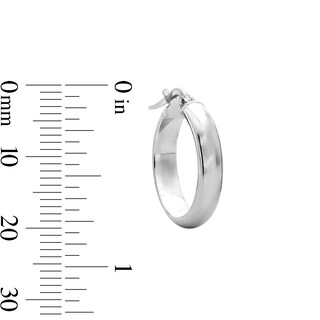 Hollow Sterling Silver Domed Hoops