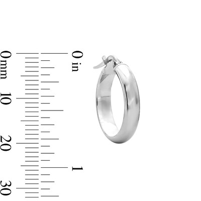 Hollow Sterling Silver Domed Hoops