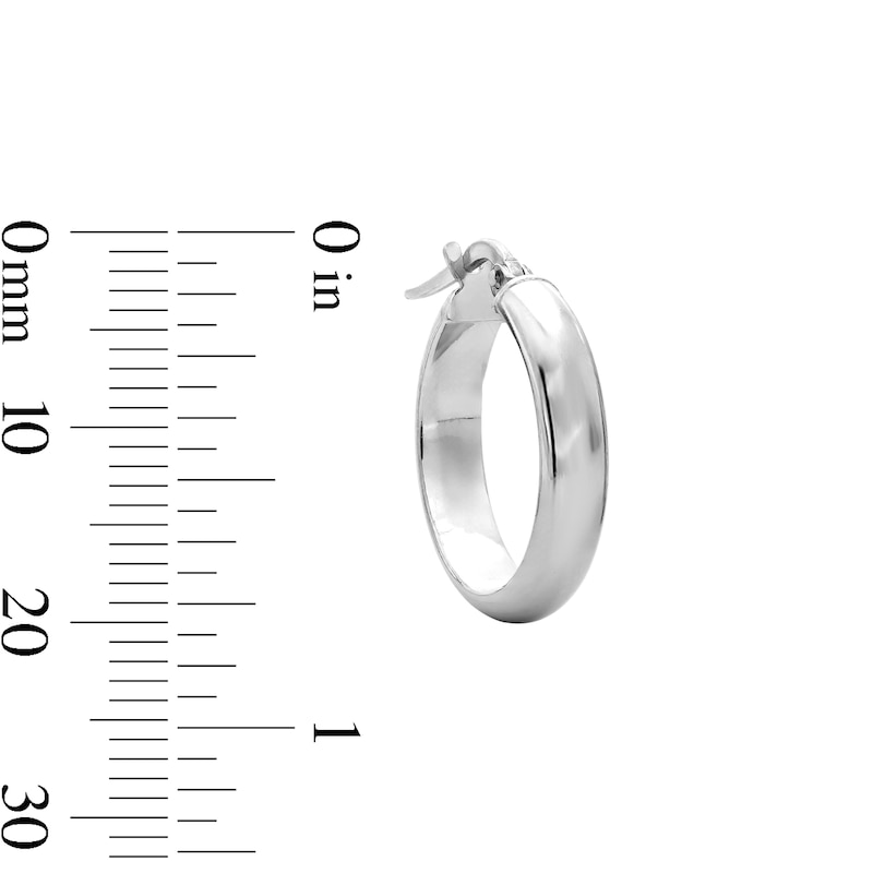 Main Image 3 of Hollow Sterling Silver Domed Hoops