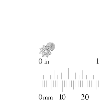 Stainless Steel CZ Cartilage Stud Set - 16G 5/16"