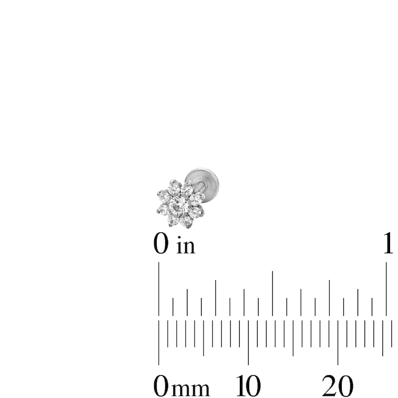 Main Image 2 of Stainless Steel CZ Cartilage Stud Set - 16G 5/16"