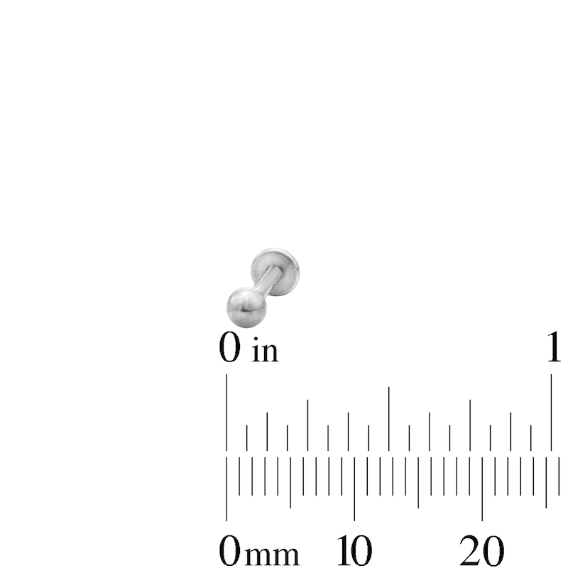 Main Image 3 of Stainless Steel CZ Cartilage Stud Set - 16G 5/16"