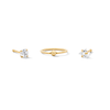 Thumbnail Image 1 of Yellow Ion-Plated CZ Nose Stud and Ring Set - 20G 1/4"